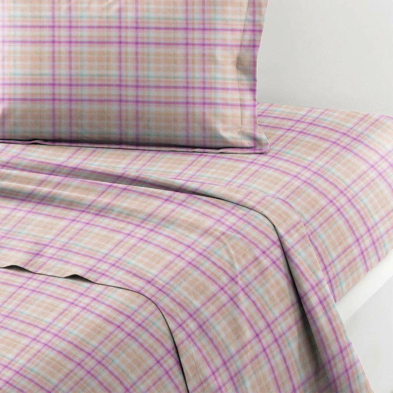Weiches lila kariertes Twin XL Schlafsaal-Bettwäscheset - image 4