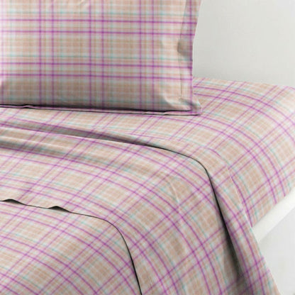Weiches lila kariertes Twin XL Schlafsaal-Bettwäscheset - image 4