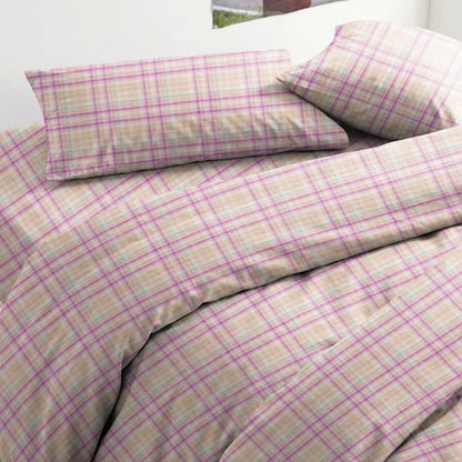Weiches lila kariertes Twin XL Schlafsaal-Bettwäscheset - image 3