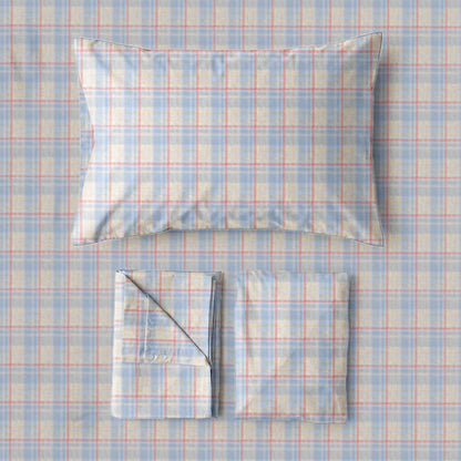 Pastellfarbenes Vichy-Karo-Bettwäscheset (Einzelbett XL) - image 5
