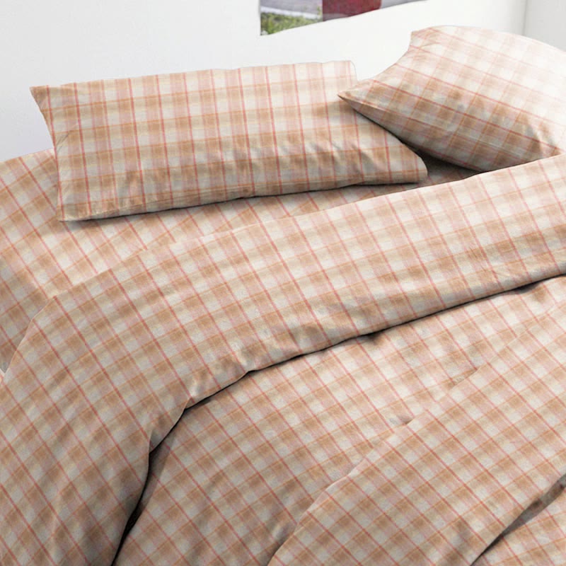 Pastellfarbenes Vichy-Karo-Bettwäscheset (Einzelbett XL) - image 15