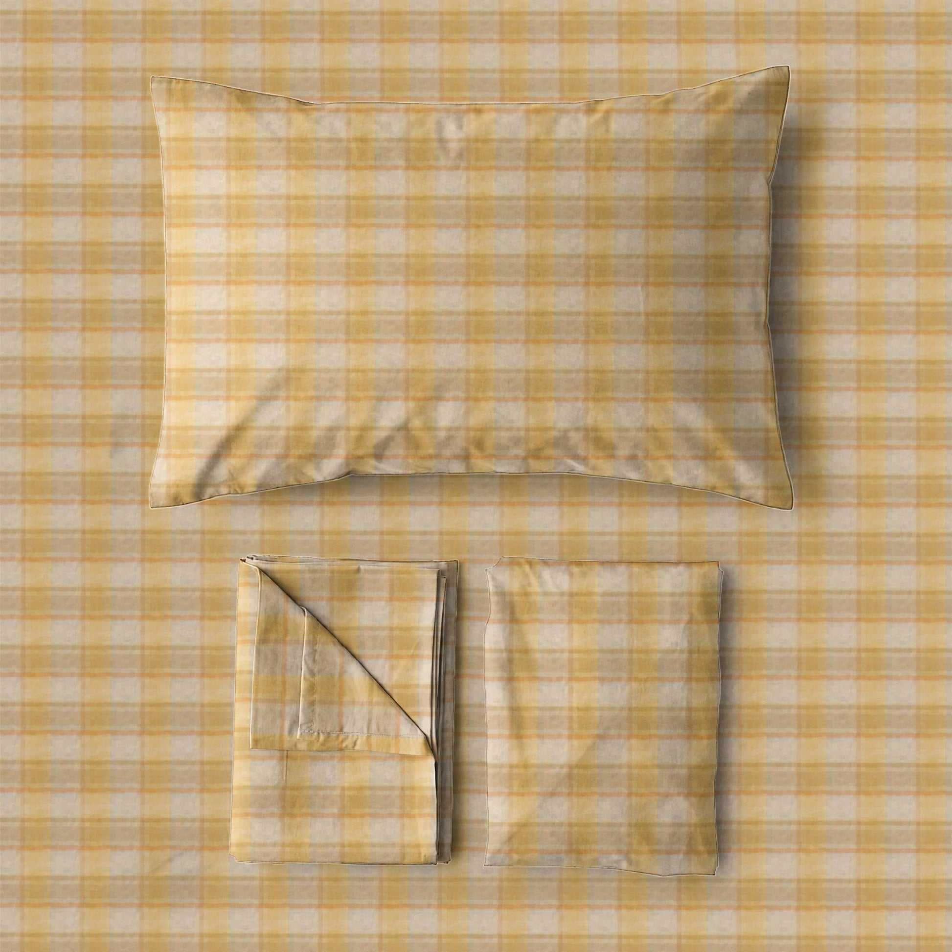 Pastellfarbenes Vichy-Karo-Bettwäscheset (Einzelbett XL) - image 11