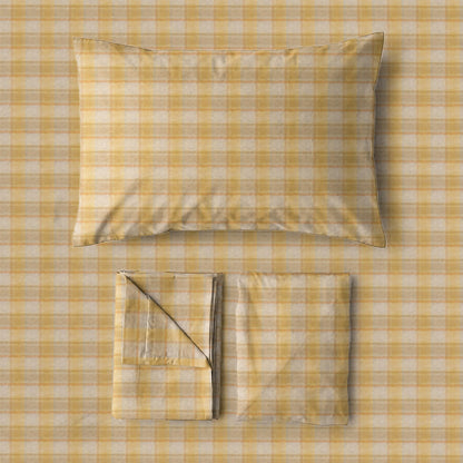 Pastellfarbenes Vichy-Karo-Bettwäscheset (Einzelbett XL) - image 11