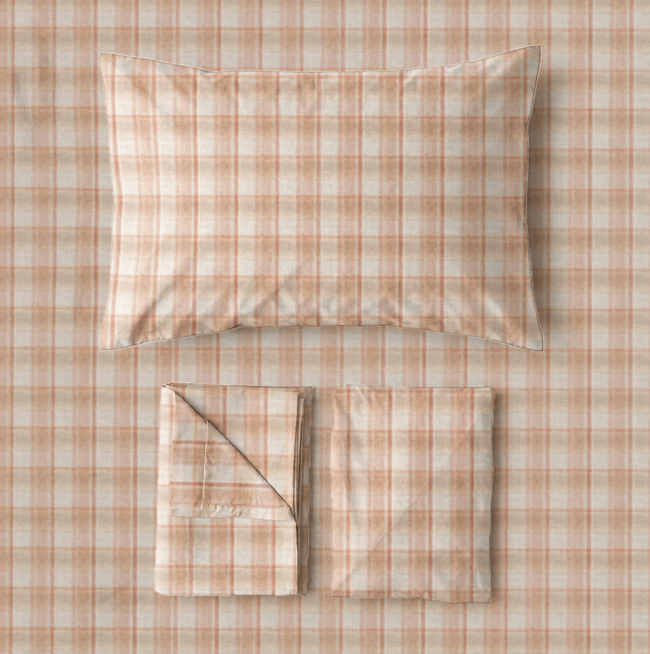 Pastellfarbenes Vichy-Karo-Bettwäscheset (Einzelbett XL) - image 17