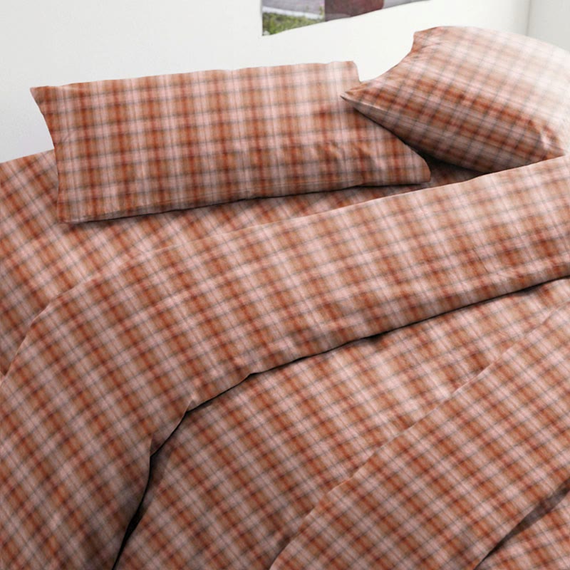 Bettwäsche-Set im Cottage-Karo-Design, Einzelbett XL, für Studentenwohnheim - image 3
