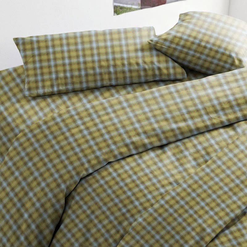 Bettwäsche-Set im Cottage-Karo-Design, Einzelbett XL, für Studentenwohnheim - image 10