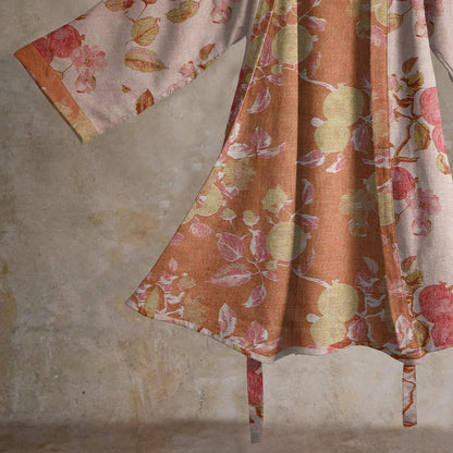 Kimono-Bademantel aus Baumwolle mit botanischem Granatapfelmuster - image 9