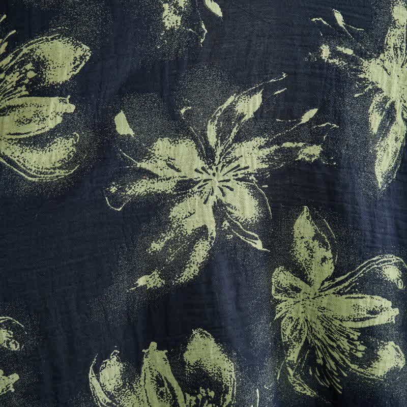 Botanisches Nocturne-Blumen-Baumwoll-Loungedress - image 1