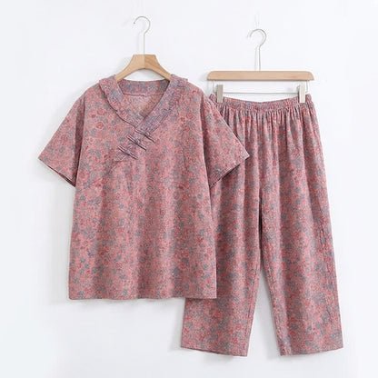 Plus Size Blumenmuster Caprihosen Loungewear - image 16