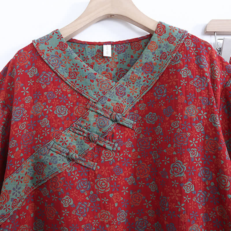 Plus Size Blumenmuster Caprihosen Loungewear - image 4