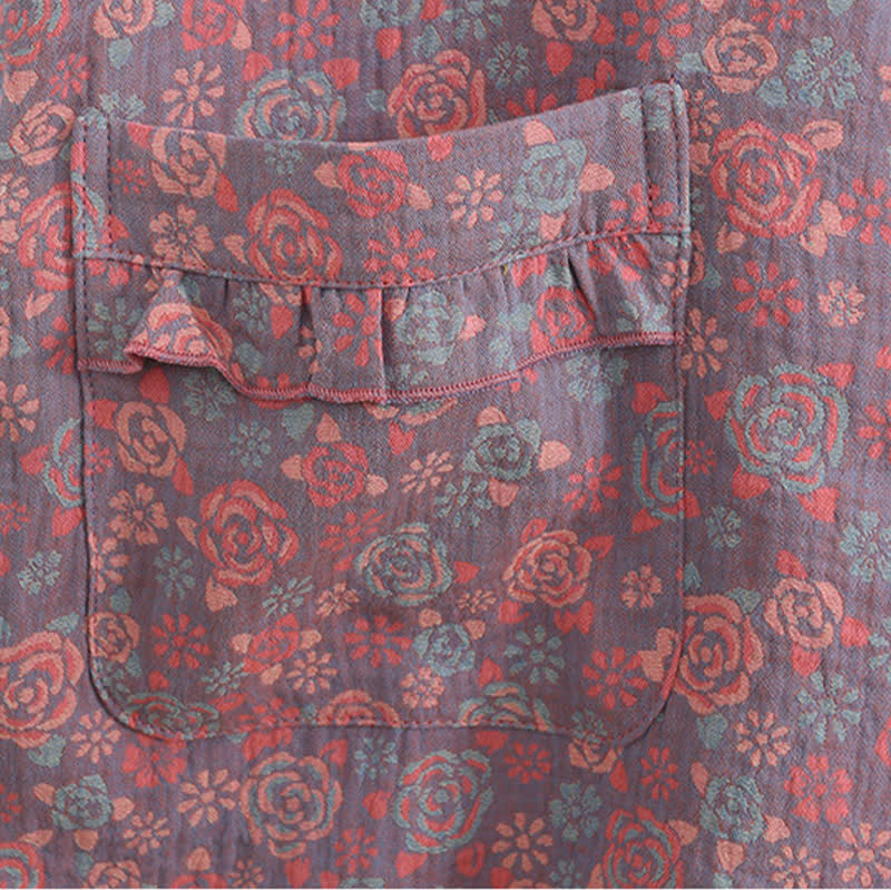 Loungewear-Set in Übergröße mit Rüschenbesatz, kurze Caprihose - image 11