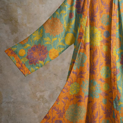 Vintage-Baumwollbademantel mit Blumenmuster - image 8