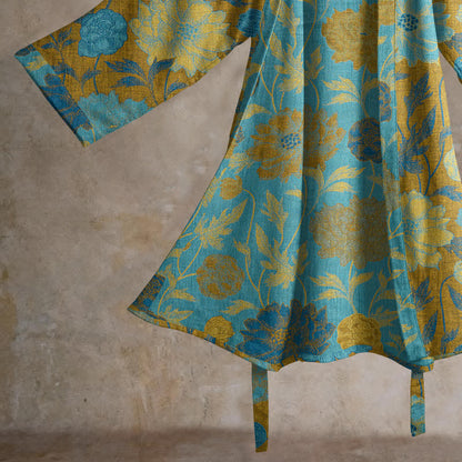 Vintage-Baumwollbademantel mit Blumenmuster - image 19