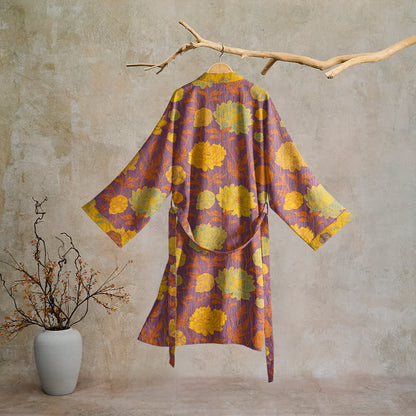 Vintage-Baumwollbademantel mit Blumenmuster - image 26