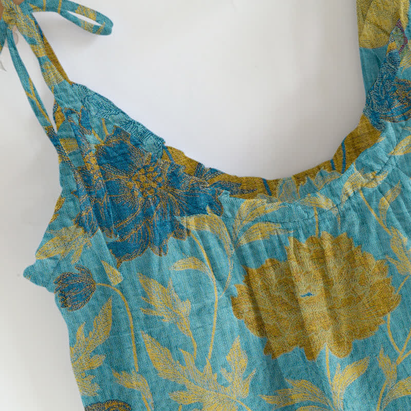 Retro-Pfingstrosen-Baumwoll-Cami-Loungewear-Set - image 10