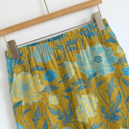 Retro-Pfingstrosen-Baumwoll-Cami-Loungewear-Set - image 15