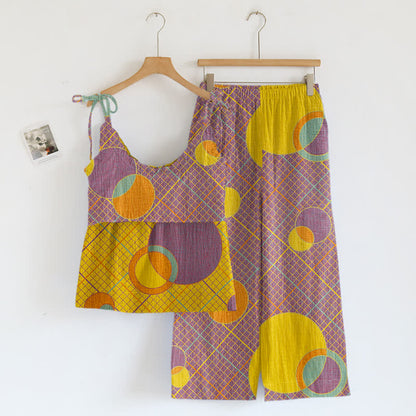 Pyjama-Set mit abstraktem Kreis-Camisole - image 1