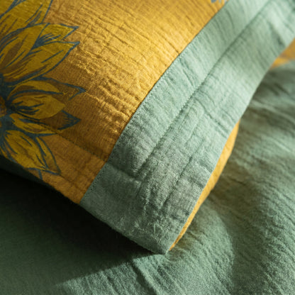 Vintage Sonnenblumen-Bettwäsche-Set aus Baumwollgaze - image 25