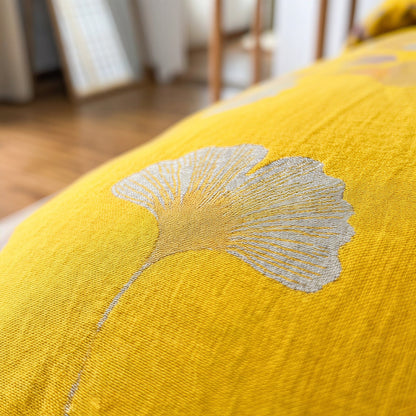 Vintage Ginkgoblatt Baumwoll-Bettwäscheset - image 14