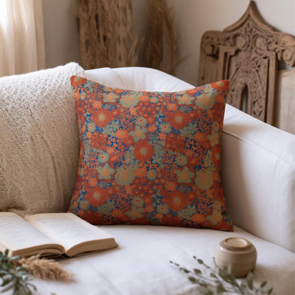 Kissen aus Baumwollgaze mit Vintage-Blumenmuster - Rot - Kissen - image 3
