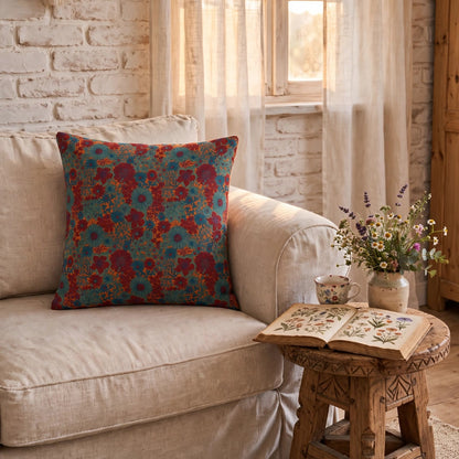 Kissen aus Baumwollgaze mit Vintage-Blumenmuster - image 1