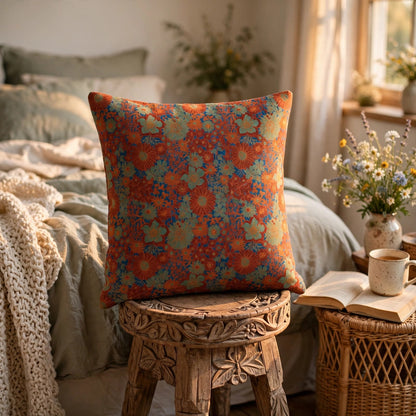 Kissen aus Baumwollgaze mit Vintage-Blumenmuster - image 4
