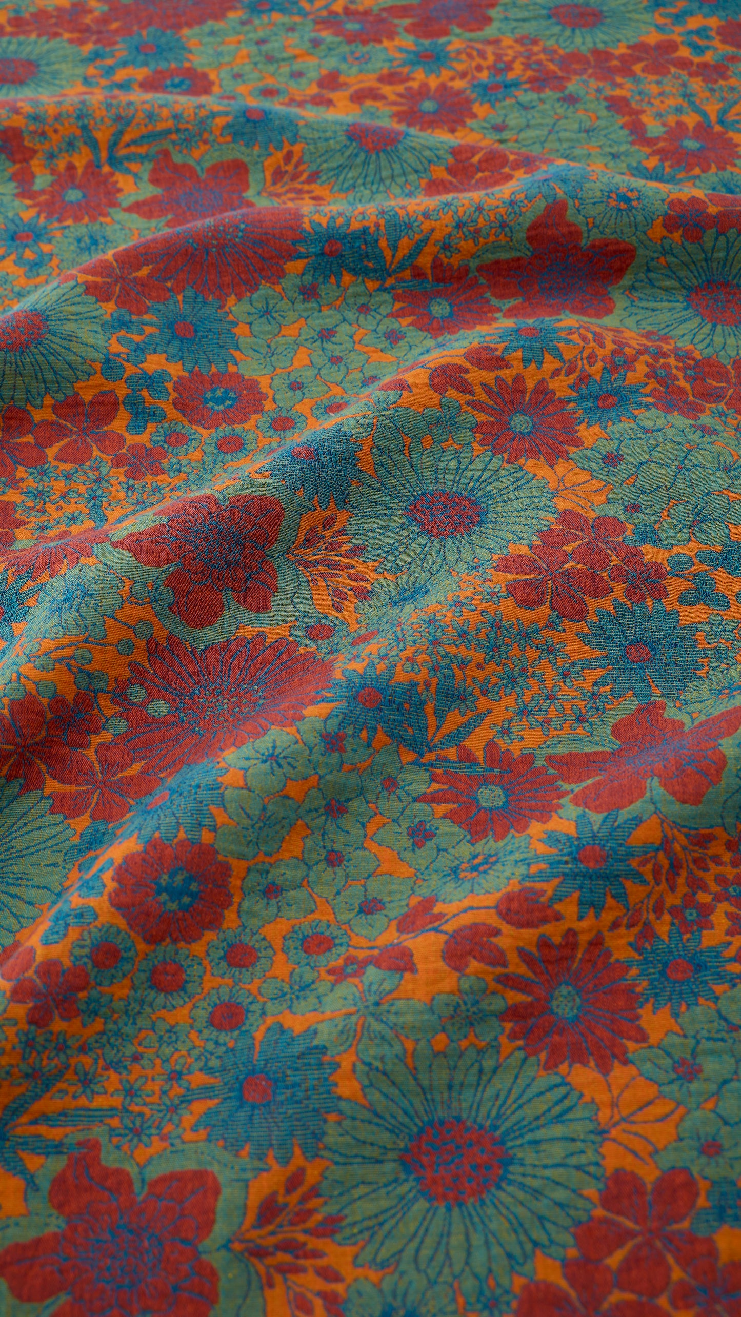 Bettwäsche-Set aus Baumwollgaze mit Retro-Blumenmuster - image 8