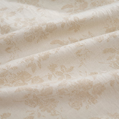 Beiges Nachthemd aus Baumwolle mit Retro-Blumenmuster - image 5