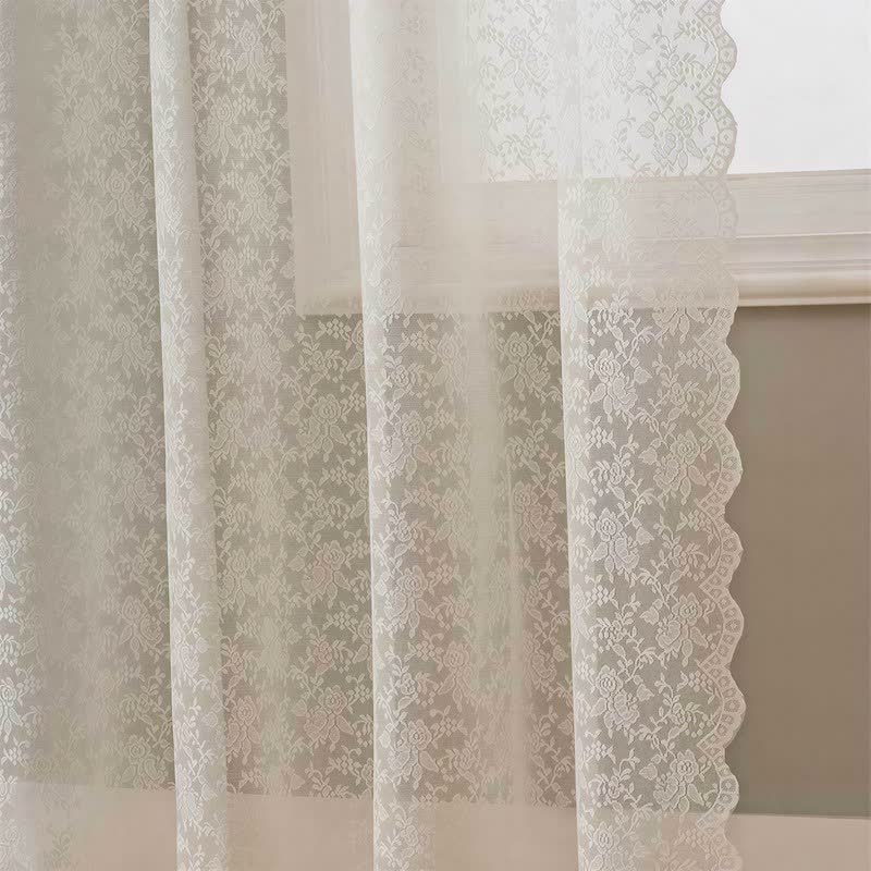 Ösen-Top, luftiger Voile-Spitzen-Vorhang - image 3