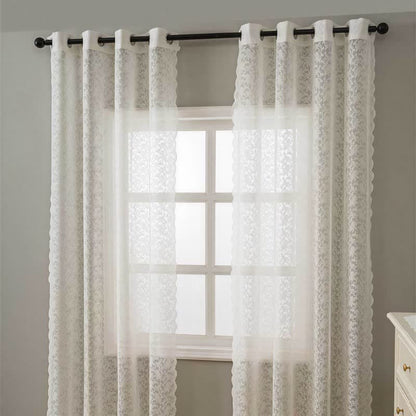 Ösen-Top, luftiger Voile-Spitzen-Vorhang - image 1
