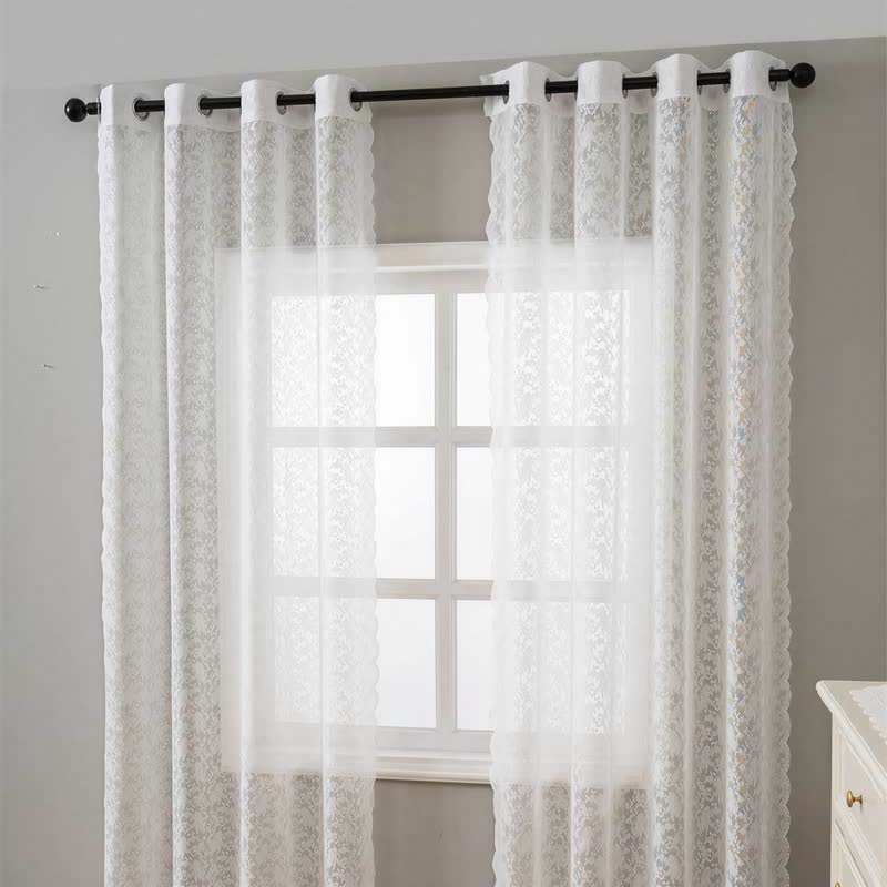 Ösen-Top, luftiger Voile-Spitzen-Vorhang - image 7