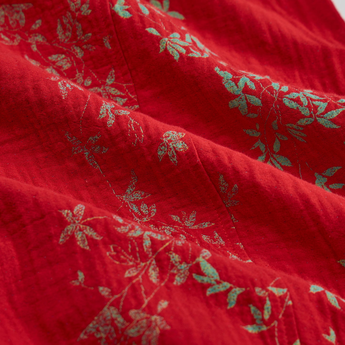 Rote Loungewear-Hose aus Baumwolle mit Blumenmuster - image 7