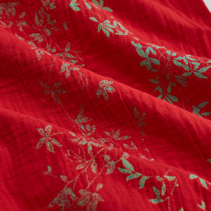 Rote Loungewear-Hose aus Baumwolle mit Blumenmuster - image 7