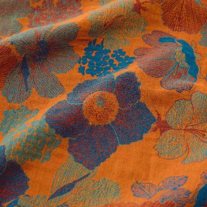 Vintage-Wende-Steppdecke aus Baumwolle mit mehrfarbigem Blumenmuster - image 7