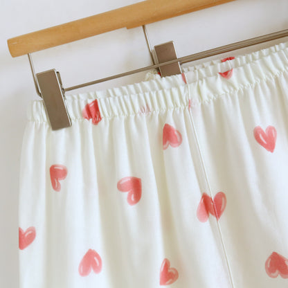 Loungewear-Set aus Baumwollgaze mit Herzmuster (3-teilig) - image 6