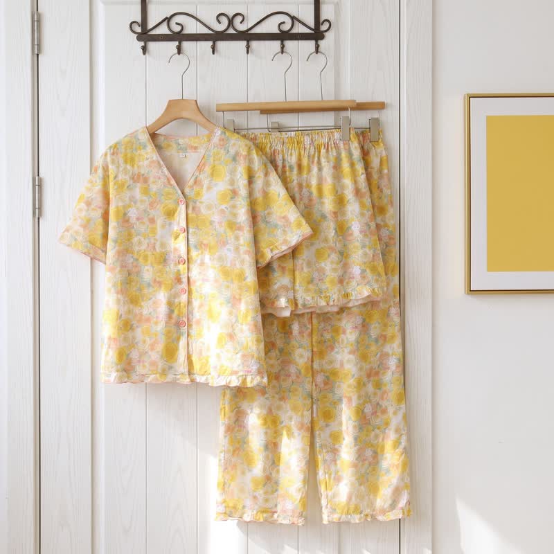 3-teiliges Loungewear-Set aus Baumwolle von Yellow Rose - image 1