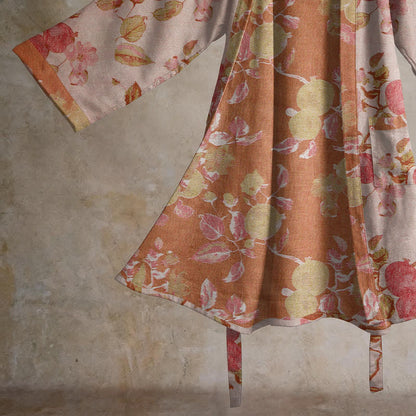 Kimono-Bademantel aus Baumwolle mit botanischem Granatapfelmuster - image 10