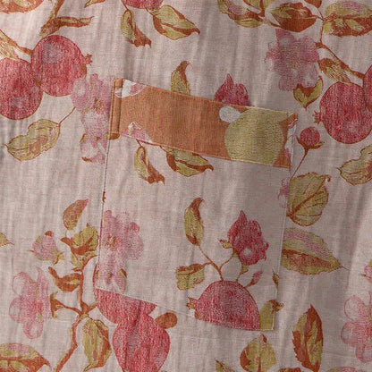 Kimono-Bademantel aus Baumwolle mit botanischem Granatapfelmuster - image 11