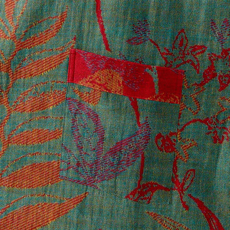 Retro-Baumwollkimono mit Blatt-Jacquardmuster - image 11