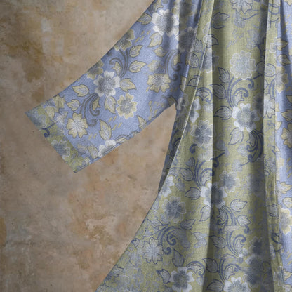 Retro-Kimono aus Baumwolle mit Blumenmuster - image 3