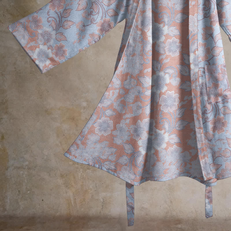 Retro-Kimono aus Baumwolle mit Blumenmuster - image 10