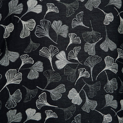 Vintage Wendebettwäsche-Set aus Baumwolle mit schwarzem Ginkgoblatt - image 7