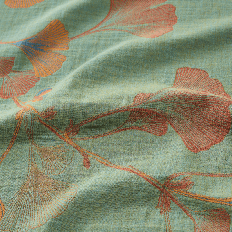Retro-Wendebettwäsche-Set mit Ginkgoblatt-Motiv - image 17