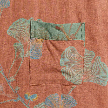 Retro-Kimono aus Baumwolle mit Ginkgoblatt - image 20