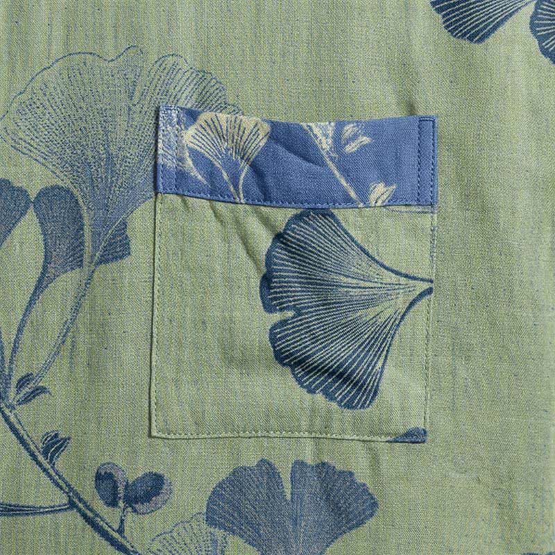 Retro-Kimono aus Baumwolle mit Ginkgoblatt - image 26