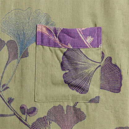 Retro-Kimono aus Baumwolle mit Ginkgoblatt - image 32