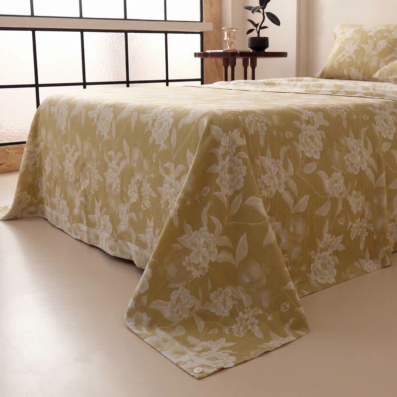 Vintage-Tagesdecke aus Musselin mit Blumenmuster - image 6