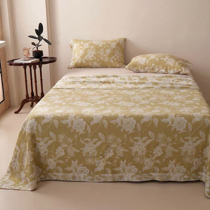 Vintage-Tagesdecke aus Musselin mit Blumenmuster - image 4