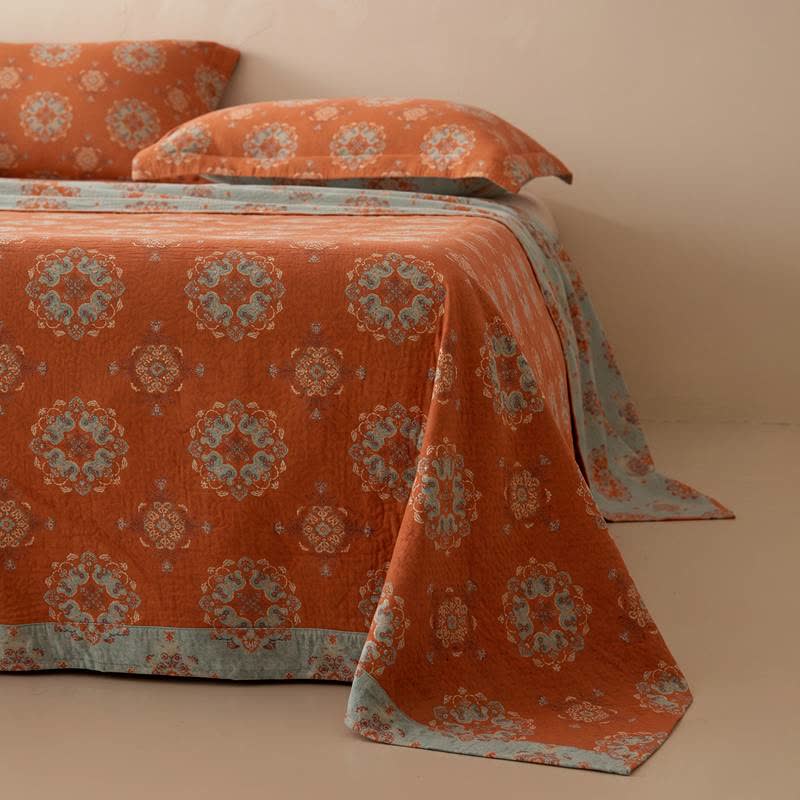 Orientalische Medaillon-Bettdecke aus Musselin mit Blumenmuster - image 2