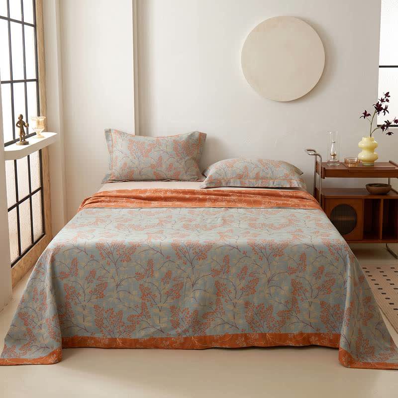 Wendbare Tagesdecke aus Musselin mit botanischem Zweig - image 1